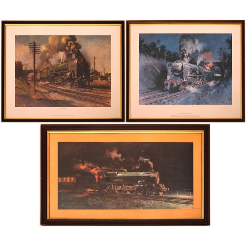 608 - Cuneo framed prints, PORT LINE (fade), Evening Star, both 30½