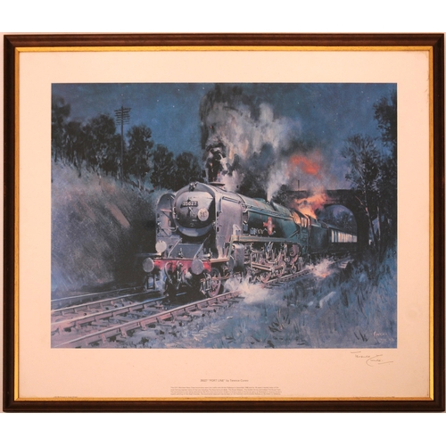 608 - Cuneo framed prints, PORT LINE (fade), Evening Star, both 30½