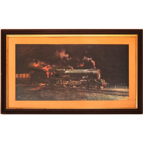 608 - Cuneo framed prints, PORT LINE (fade), Evening Star, both 30½