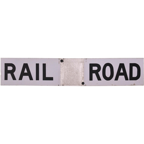 622 - RAILROAD CROSSING, American reflective sign, alloy, two sections, each 48