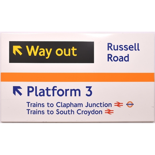 625 - LT, Kensington Olympia sign, WAY OUT RUSSELL ROAD, PLATFORM 3, CLAPHAM JC, SOUTH CROYDON, BR/OVERGRO... 