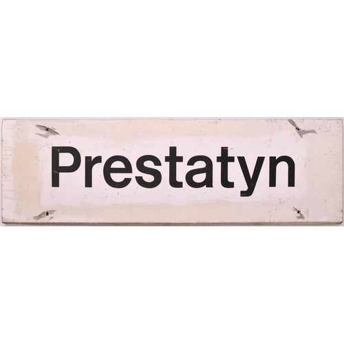 643 - PRESTATYN, BR station sign, screen printed, 44½