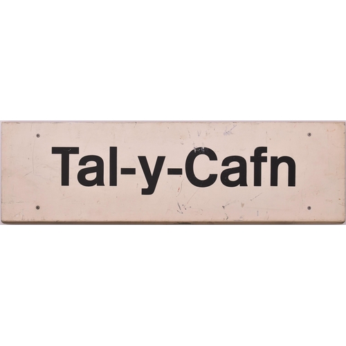 644 - TAL-Y-CAFN, BR station sign, screen printed, 37½