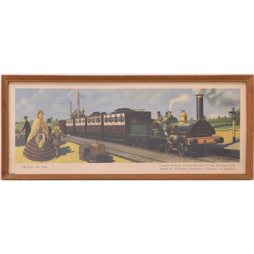 651 - Carriage prints, by Hamilton Ellis, WATFORD HIGH STREET, BRINKLOW, SANDBACH, L&BR MAIL, modern frame... 