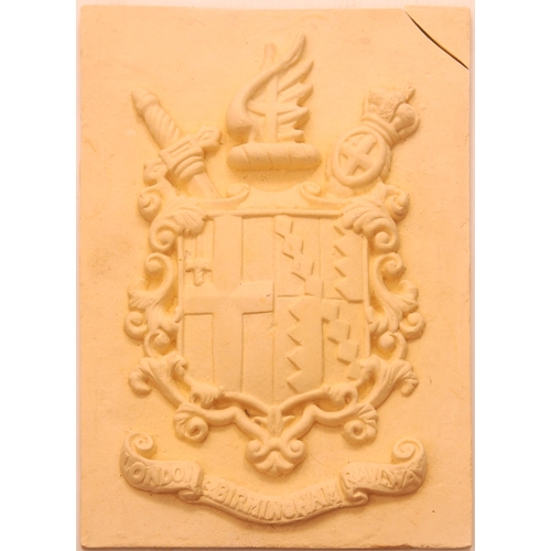 654 - London and Birmingham Railway ceramic coat of arms, 8¼