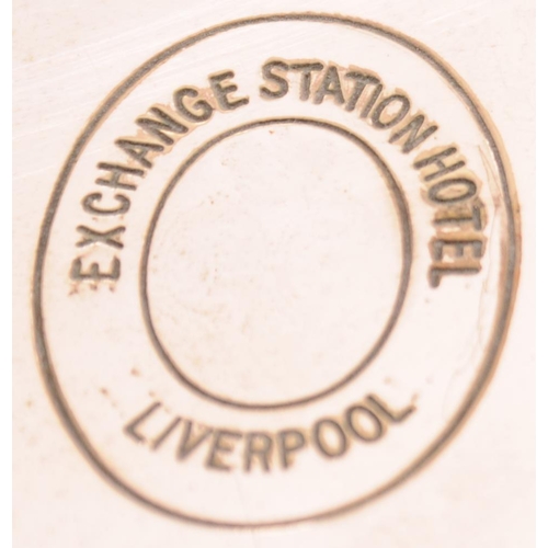 662 - Large tray, Exchange Station Hotel, Liverpool, silver plate, 27½