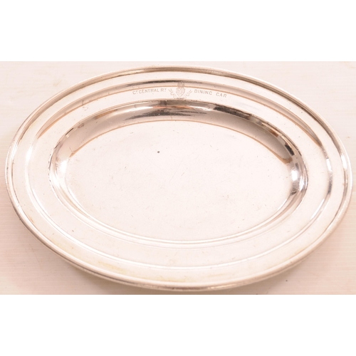 664 - GCR Dining Car serving plate, by Walker and Hall, silver plate, 10