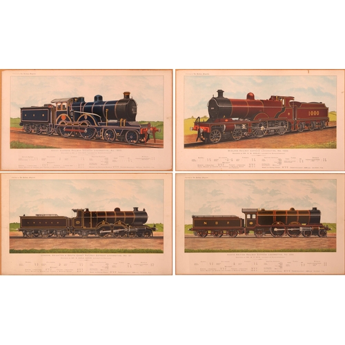 673 - Selection of loco prints, F Moore, etc. as shown (4)