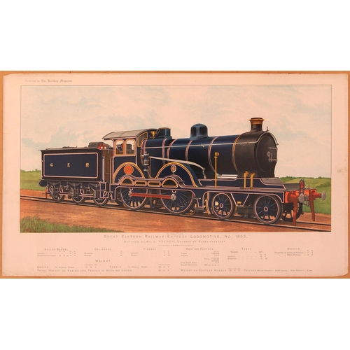 673 - Selection of loco prints, F Moore, etc. as shown (4)