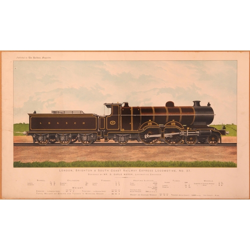 673 - Selection of loco prints, F Moore, etc. as shown (4)