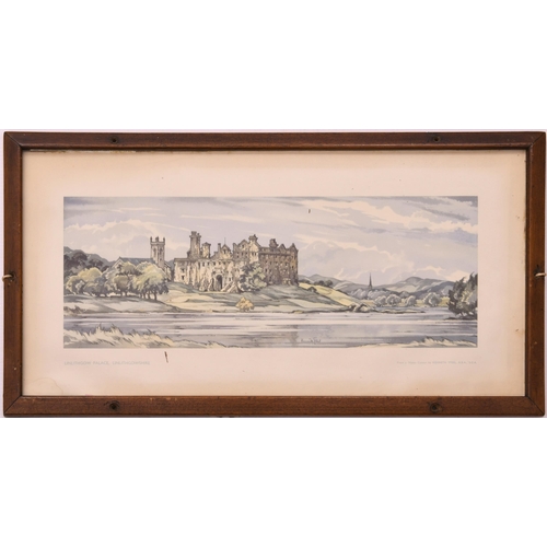 682 - Carriage prints, ELY, by R E Jordan, + LINLITHGOW PALACE, by Kenneth Steel, each in original frame, ... 