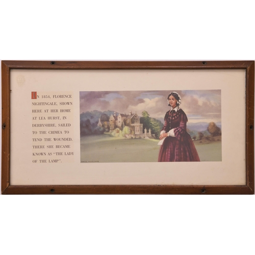 712 - Carriage prints by Mortlemans, WALTER SCOTT, framed in the original style, + FLORENCE NIGHTINGALE, o... 