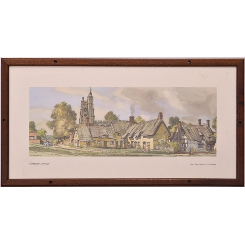 724 - Carriage prints, LAVENHAM, by Steel, border defects + CAVANDISH, by Baldwin, both framed in the orig... 