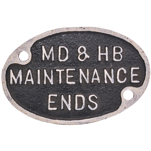 725 - Boundary plate, MDHB Maintenance Ends (Mersey Docks and Harbour Board), cast iron, 9