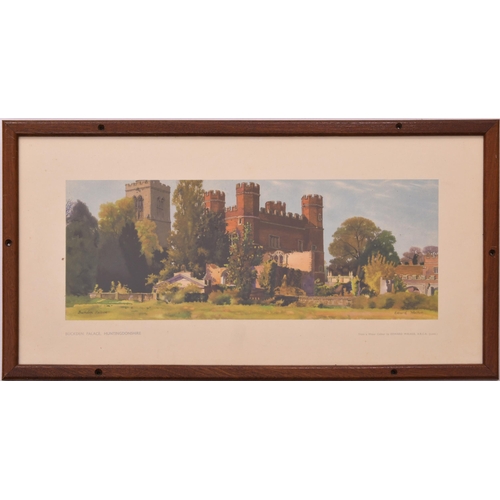 726 - Carriage prints, GT EASTON, by Blake, slightly faded, original frame, + BUCKDEN PALACE, by Walker, f... 