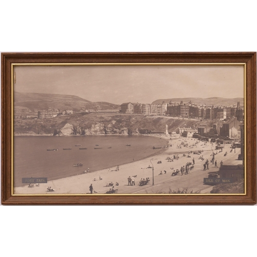 729 - LMS carriage prints, NEVIN BAY, original frame, PORT ERIN, modern frame, both sepia + TRAVEL IN 1845... 