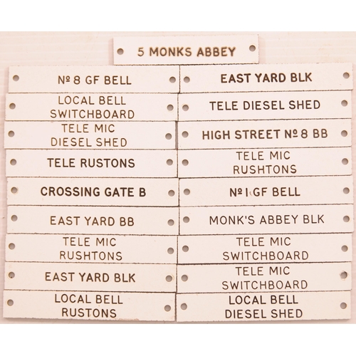 749 - Instrument plates, RUSHTON, MONKS ABBEY, etc, length 3