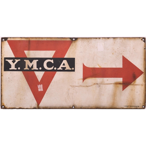 750 - YMCA (arrow) enamel sign, 20