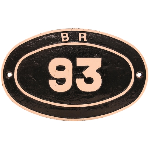 792 - Bridgeplates, BR 89, BR 93, cast iron, the fronts repainted. (2)