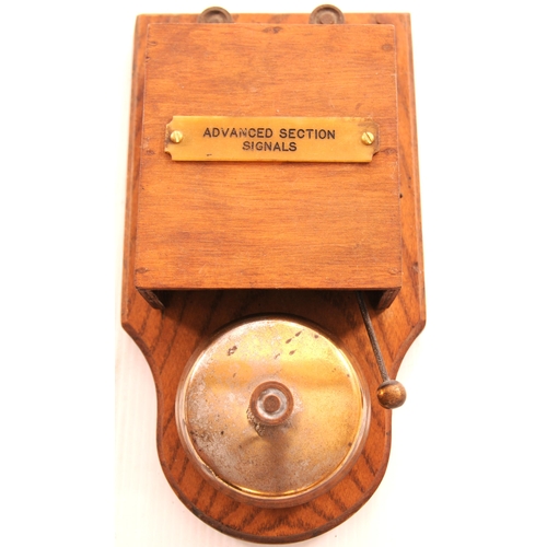 795 - Wall mounted warning bell, plated ADVANCED SECTION SIGNALS, height 10