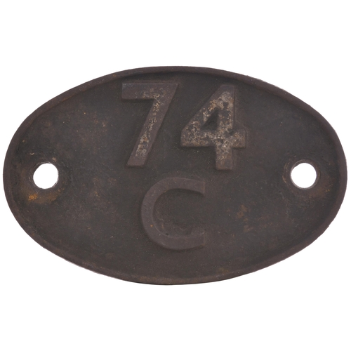 805 - Shedplate, 74C, (Dover 1948-1958), superb ex loco condition.