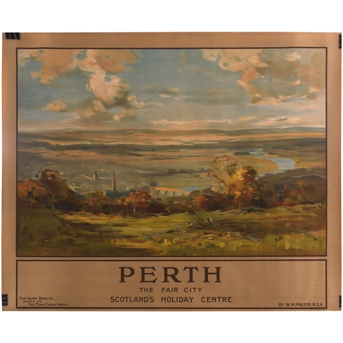 808 - PERTH (LMS) quad royal poster, by W M Fraser, rolled, excellent condition.