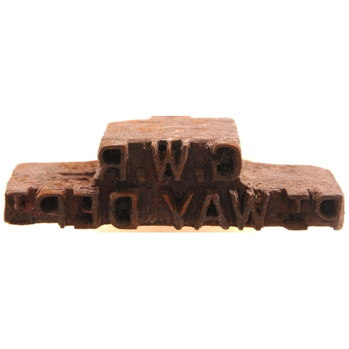 825 - GWR Pt Way Dept branding iron, length 29