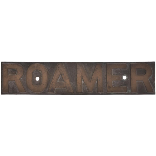 844 - ROAMER, heavy cast brass plate, 16