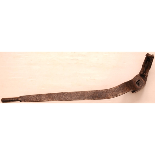 846 - GWR regulator handle, from loco 6142, steel, overall length 37