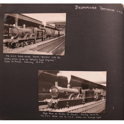 854 - Photographs, Dick Riley Collection, 1950s, Bluebell Line, Midhurst, V2s on Southern, Kent, Exeter, W... 