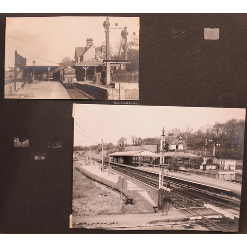 854 - Photographs, Dick Riley Collection, 1950s, Bluebell Line, Midhurst, V2s on Southern, Kent, Exeter, W... 