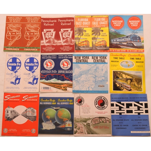 856 - USA timetable brochures. (25)