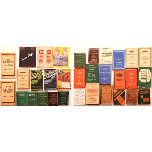 872 - Timetables, rail and bus, a good quantity, as shown. (2 boxes)