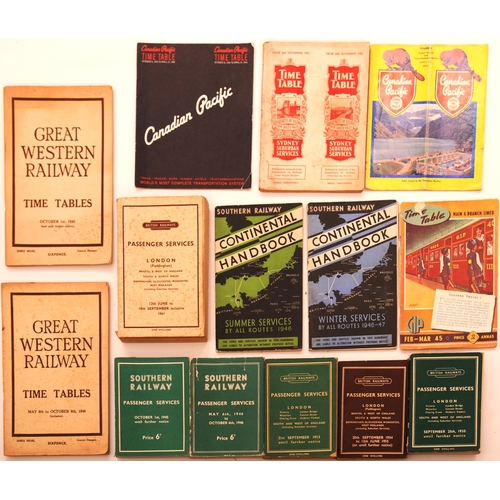 872 - Timetables, rail and bus, a good quantity, as shown. (2 boxes)