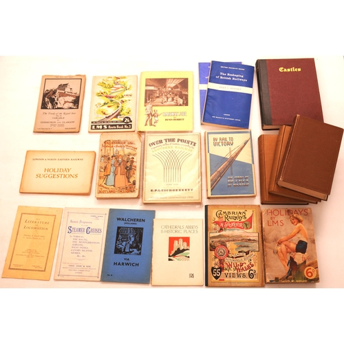 893 - Box of official publications including GWR McDermott, Railway Joe, By Rail To Victory, Cambrian Guid... 