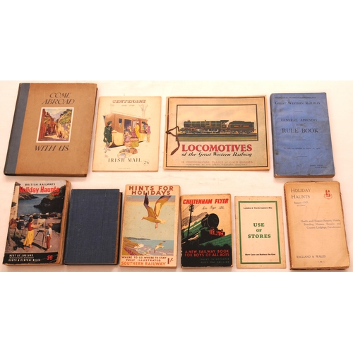 893 - Box of official publications including GWR McDermott, Railway Joe, By Rail To Victory, Cambrian Guid... 