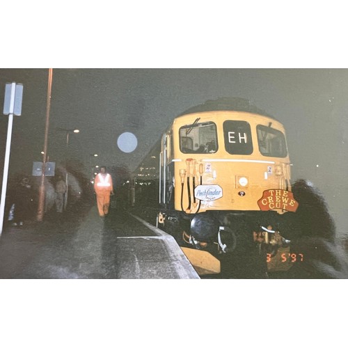 415 - THE CREWE CUT railtour headboard, painted wood, length 35½