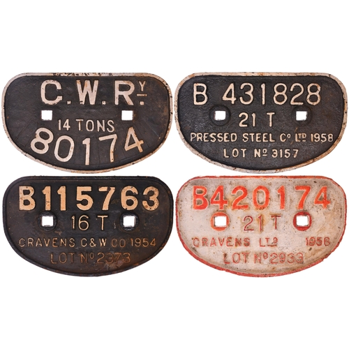 1003 - D wagonplates, as shown. (4)