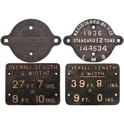 1006 - LMS registration plates + dimensions plates. (4)