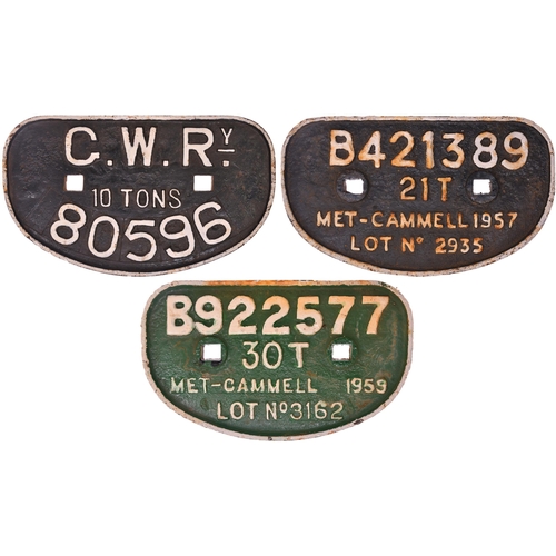 1011 - D wagonplates, as shown. (3)