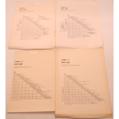 1014 - Bus blind route number rolls, fare charts, National Transport badge, Manx button, as shown.