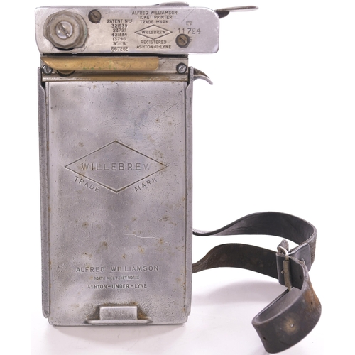 1017 - Willebrew bus ticket machine, by Alfred Williamson, complete with shoulder strap.