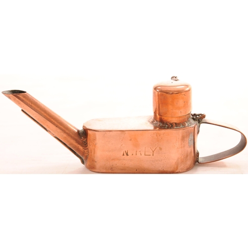 1025 - Driver's flare lamp, copper body, length 10