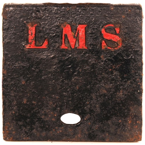 1087 - SV covers, MR, LMS, LNER, GWR, LYR, cast iron, repainted. (5)