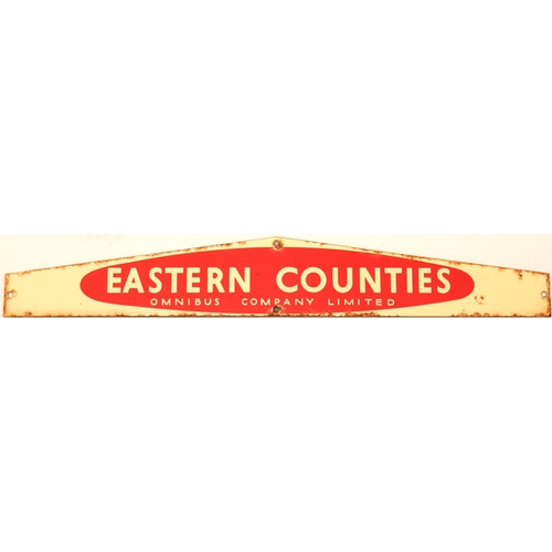 1098 - Eastern Counties enamel header for bus timetable, 27½