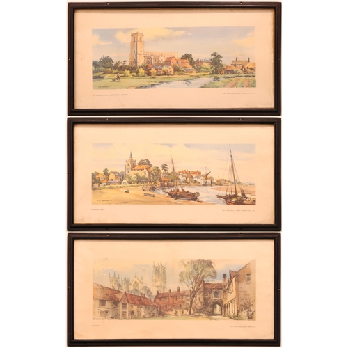 1099 - Carriage prints, LINCOLN, by Merriott, BLYTHBOROUGH, MALDON, both by Denham, all with original LNER ... 