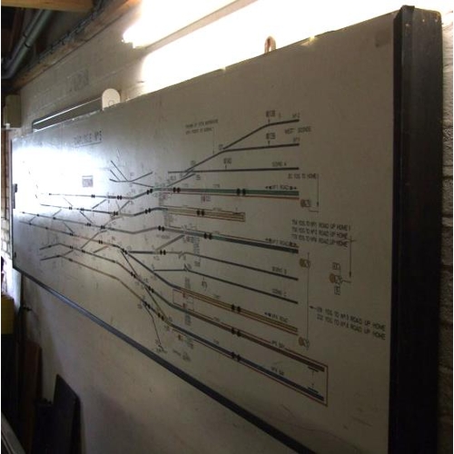 1105 - Signal box diagram, CARLISLE No 5, illuminated, with frame, 132