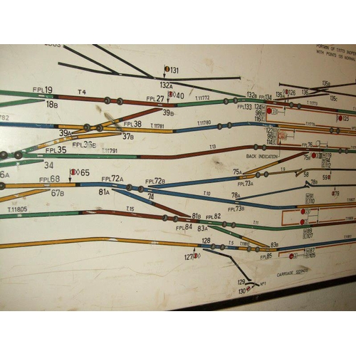 1105 - Signal box diagram, CARLISLE No 5, illuminated, with frame, 132