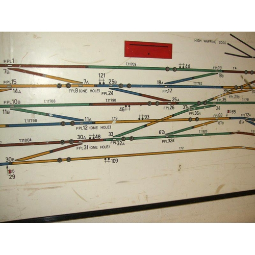 1105 - Signal box diagram, CARLISLE No 5, illuminated, with frame, 132