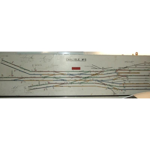 1105 - Signal box diagram, CARLISLE No 5, illuminated, with frame, 132